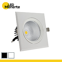 Поворотный встраиваемый LED светильник 195*195 30W downlight белый