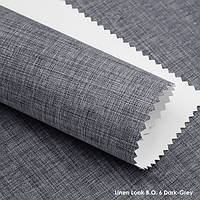 Тканевые ролеты Linen Look В.О. 6 Dark grey (100% затемнение)