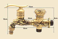 Кран садовый декоративный латунный ДРАКОН Vokmi