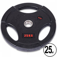 Блины (диски) обрезиненные с тройным хватом и металлической втулкой d-51мм Life Fitness 25кг