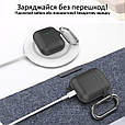 Силіконовий чохол для AirPods Promate GripCase з карабіном Black (gripcase.black), фото 5