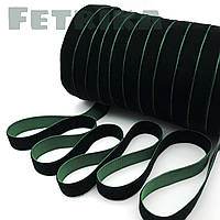 Оксамитова стрічка 1,5 см, темно-зелена