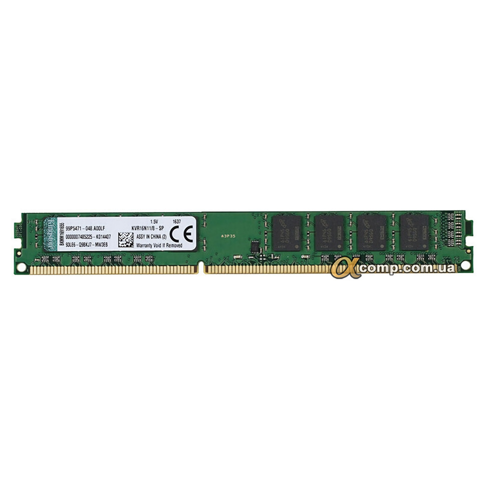 Модуль пам'яті DDR3 8Gb Kingston (KVR16N11/8) 1600