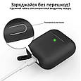 Силіконовий чохол для AirPods Promate PodKit з магнітним ремінцем Black (Уцінка) (ch_podkit.black), фото 6