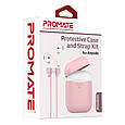 Силіконовий чохол для AirPods Promate PodKit з магнітним ремінцем Pink (Уцінка) (ch_podkit.pink), фото 8