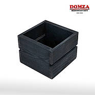 Ящик дерев'яний чорний, 12х12х10 см, фото 2