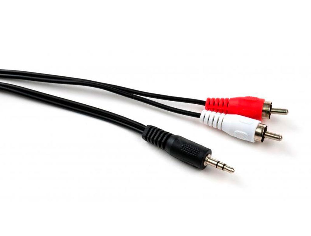 Кабель мультимедійний Jack 3.5 mm male to 2xRCA 5.0 m Vinga (VCPDCJ35MRCA25BK)