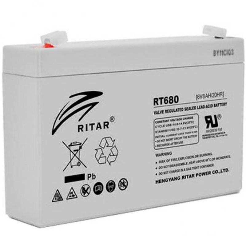 Акумулятор AGM RITAR RT680, 6V 8Ah