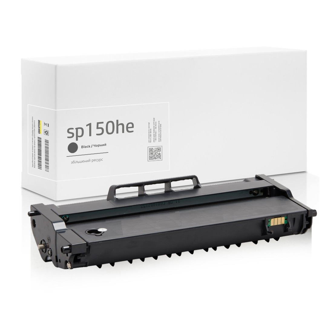 Сумісний картридж Ricoh SP 150HE (408010), 1.500 стор., аналог від Gravitone (GTR-CRG-SP150HE-BK)
