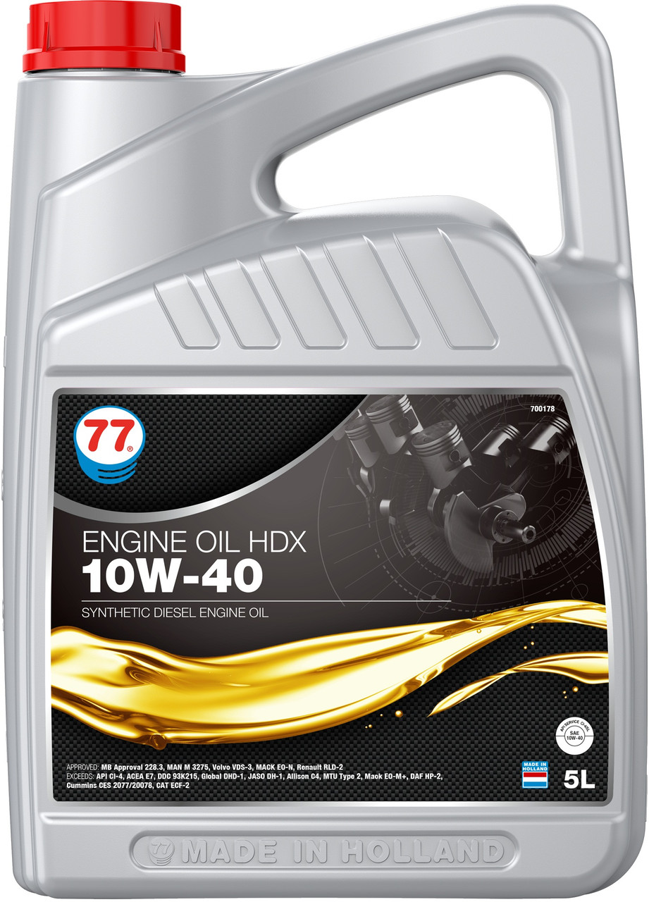 77 ENGINE OIL HDX 10W-40 (кан. 5 л) напівсинтетична моторна олива