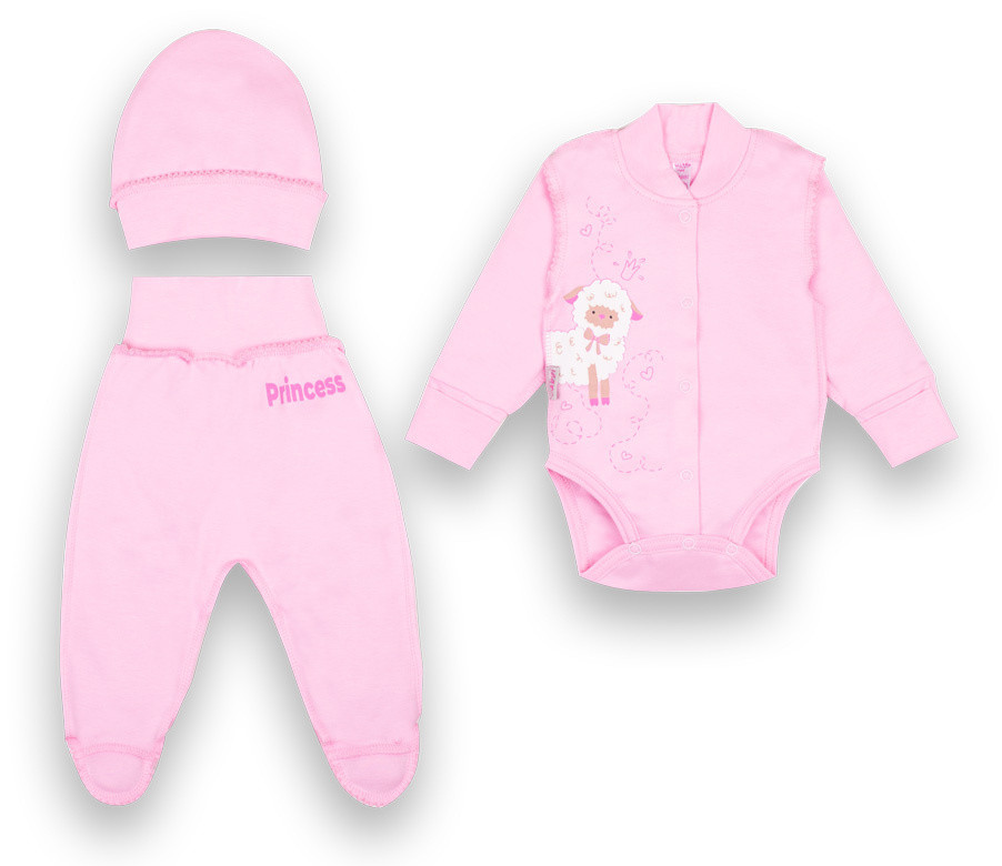 Комплект дитячий для дівчинки GABBI КТ-20-20-1 Милашки Рожевий на зріст 56 (12347)