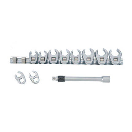 Набір ключів розрізних односторонніх з подовжувачем 3/8" 11 пр. F 51110, фото 1