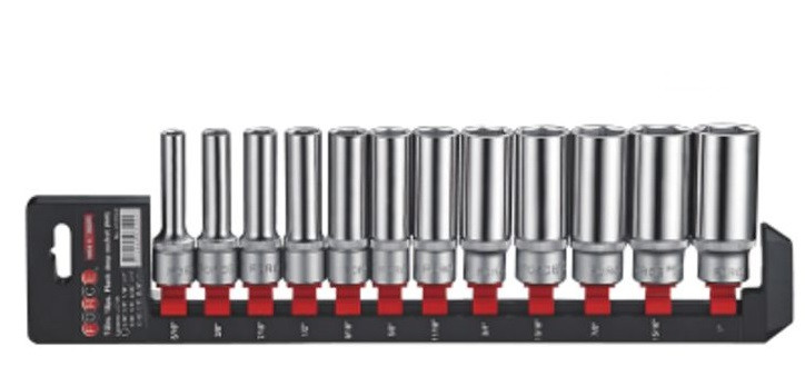 Набір головок 1/2" 12-гр. глибоких 12 пр. (5/16"-1") 4127S-9 F