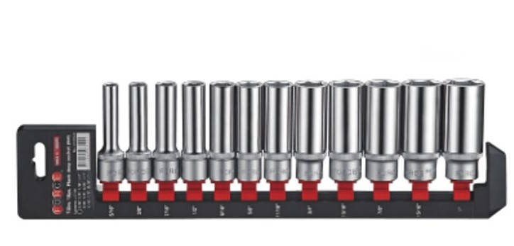 Набір головок 1/2" 12-гр. глибоких 12 пр. (5/16"-1") 4127S-9 F, фото 1