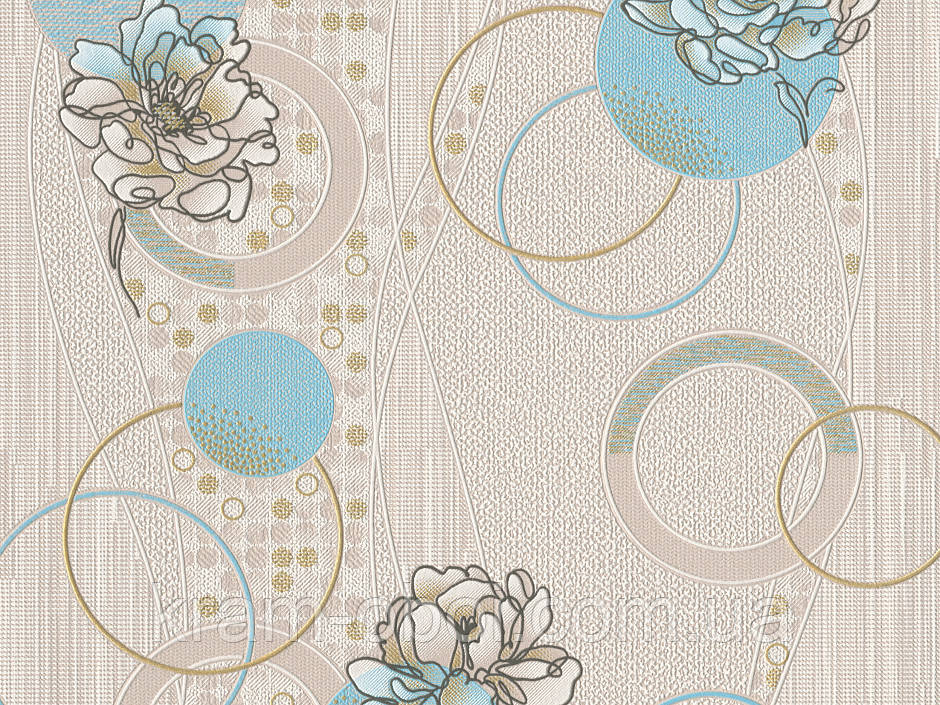 Шпалери Слов'янські Шпалери КФТБ вінілові на паперовій основі 10 м*0,53 9В58 Меренга 9397-03, фото 1