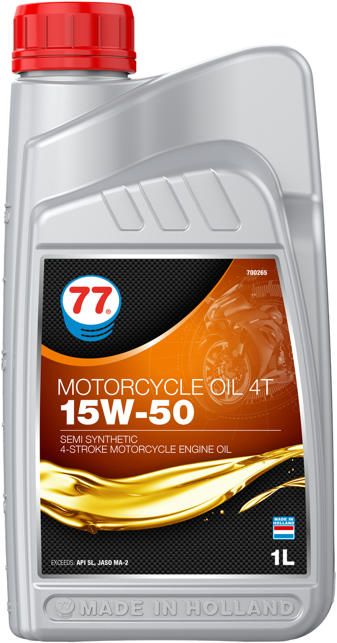 77 MOTORCYCLE OIL 4T 15W-50 напівсинтетична олива