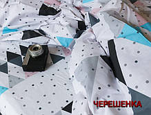 Сімейний набір бавовняного постільної білизни з Бязі "Gold" №156386 Черешенка™, фото 5