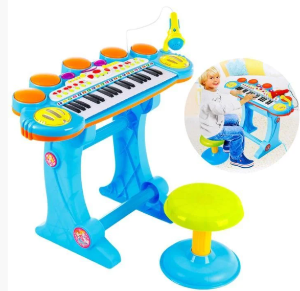 Многофункциональное детское пианино-синтезатор ВВ 45 ВD на съёмных ...