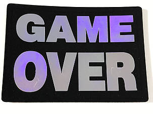 Нашивка Game Over / Кінець Ігри 70х50 мм, фото 2