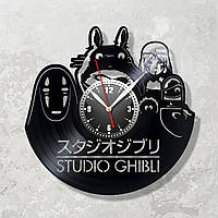 Studio Ghibli часы Виниловые часы Аниме часы Студио гибли Часы с винила Часы в детскую комнату 300 милиметров