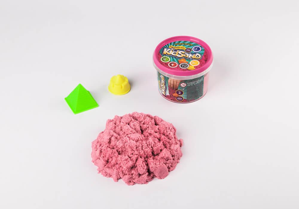 Кінетичний пісок KidSand в банці 350 гр Danko Toys KS-01-03 чарівний пісок креативна дитяча творчість для дітей