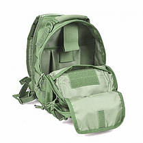Сумка тактическая через плечо HLV D14 800D Olive, фото 5