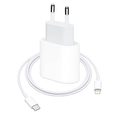 Комплект швидкої зарядки для iPhone, Адаптер живлення 20W з кабелем USB-C - Lightning