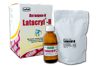 Латакрил Аш (Latacryl-Н) з прожилками (гарячого твердіння для базисів) яскраво-рожевий, 300г.+150мл.