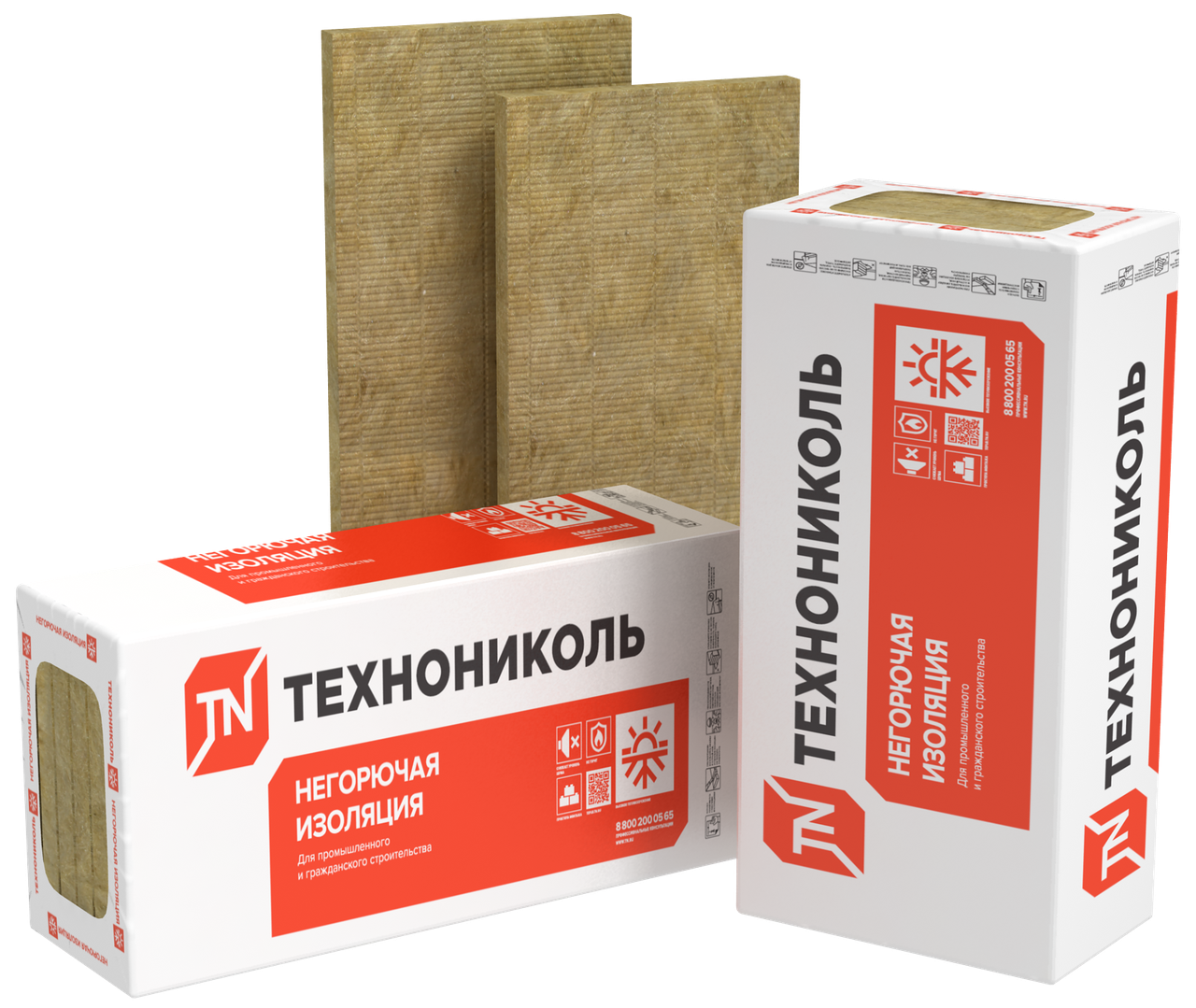 Утеплитель ТЕХНОФАС ОПТИМА 100 мм 120 кг/м3 ТехноНиколь (1,44 м.кв в уп)