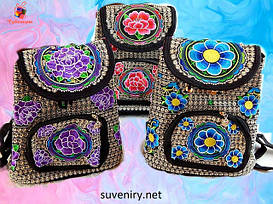 Жіночі красиві тканинні сумки в етнічному стилі