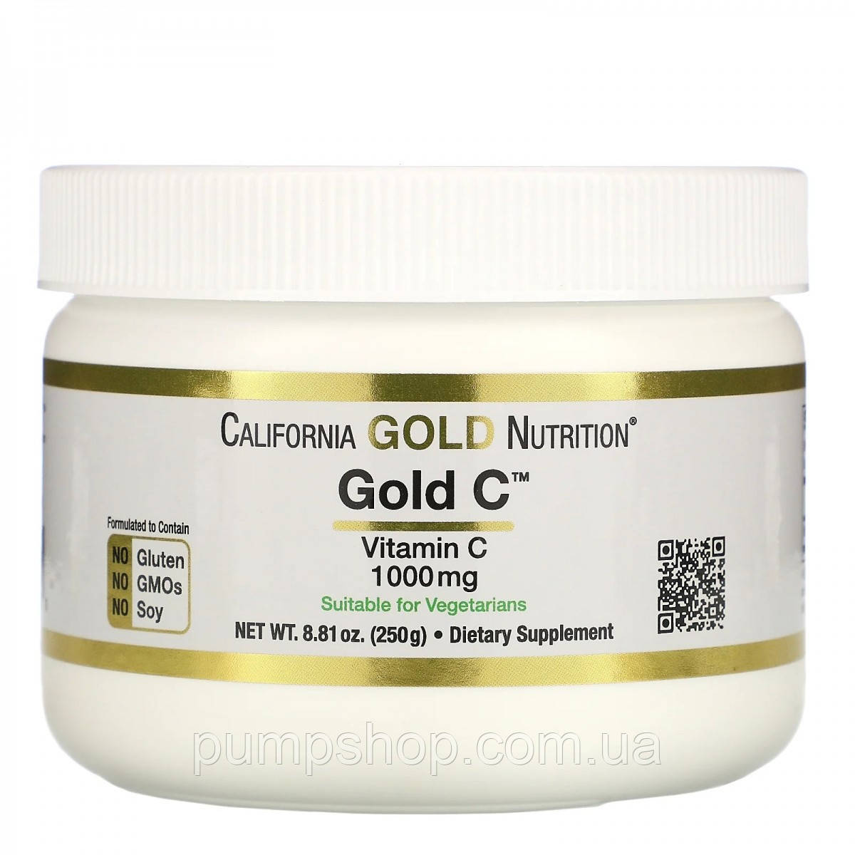 Вітамін C в порошку California Gold Nutrition Gold C 1000 мг 250 г