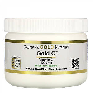 Вітамін C в порошку California Gold Nutrition Gold C 1000 мг 250 г
