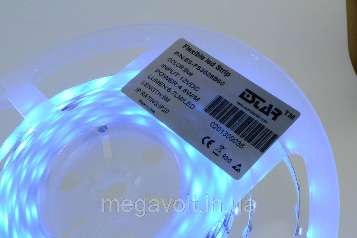 Світлодіодна стрічка ESTAR SMD 3528/60 (IP20) premium 12V синя