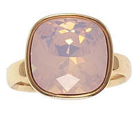 Кольцо Xuping Позолота 18K с кр-ми Swarovski "Кристалл Pink Opal 14х14мм" р.18-19