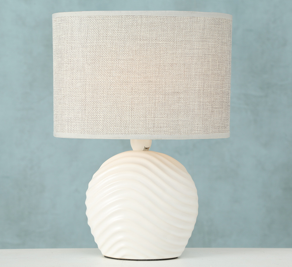 Настільна лампа "Хвиля" бежева кераміка 28*20 см (E14) Гранд Презент 8095300