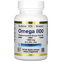 Жирные кислоты омега-3 California Gold Nutrition Omega 800 1000 мг 30 капс.