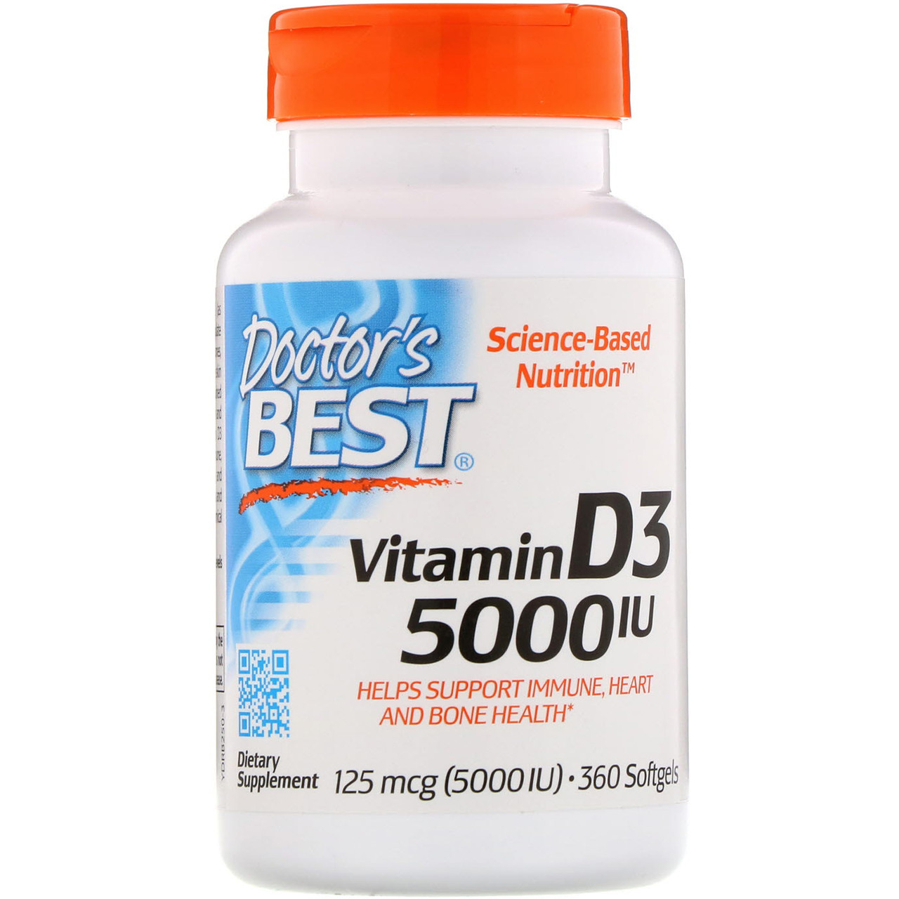 Вітамін Д-3 Doctor's Best Vitamin D-3 5000 IU 360 капс.