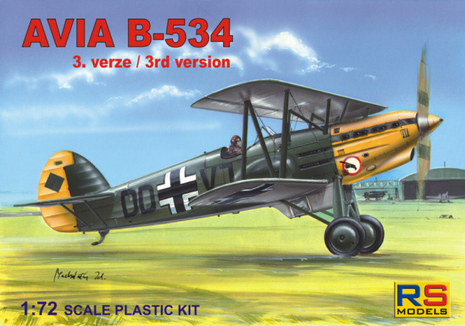Пластикова модель 1/72 RS models 92079 Чехословацький винищувач Avia B.534 III. version