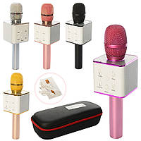 Мікрофон на акум. 25см,USB,Bluetooth,мікс кольор.,в футлярі,28х11,5х7см №Q7(10)