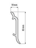 Плінтус ударостійкий Cezar з дюрополімеру LPC-16 заввишки 83 мм. Польща, фото 4