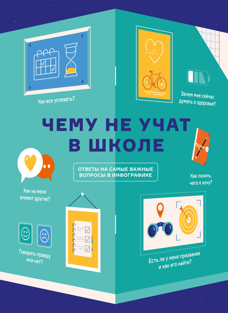 Книга «Чему не учат в школе. Ответы на самые важные вопросы в инфографике». Автор - Smart Reading