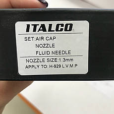 Змінний комплект форсунки для краскопультів H-929 LVMP, діаметр 1,3 мм ITALCO NS-H-929-1.3 LM, фото 4