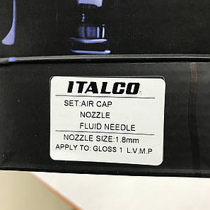 Форсунка для краскопультів Gloss LVMP 1,8 мм ITALCO NS-Gloss-1.8 LM, фото 2