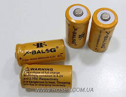 Акумуляторна батарейка X-BALOG — Li-Ion 16340 (CR123A) 4,2V 5800mAh