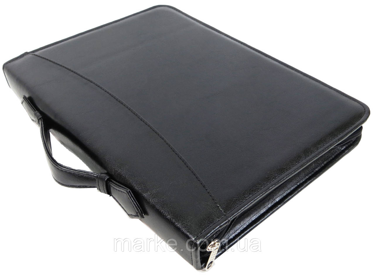 Тека-портфель для документів з еко шкіри Exclusive чорна