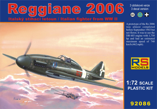 Пластикова модель 1/72 RS models 92086 Італійський винищувач Reggiane 2006, фото 1