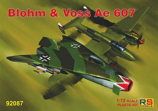 Пластикова модель 1/72 RS models 92087 Німецкий реактивний літак Blohm and Voss Ae 607