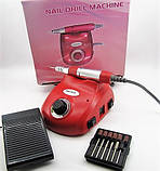Фрезер для манікюру і педикюру Nail Master (45000 обертів , 65 вт) червоний, фото 3