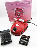 Фрезер для манікюру і педикюру Nail Master (45000 обертів , 65 вт) червоний, фото 4
