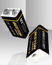Акумулятор USB 9v Beston крона 1000mAh, фото 4
